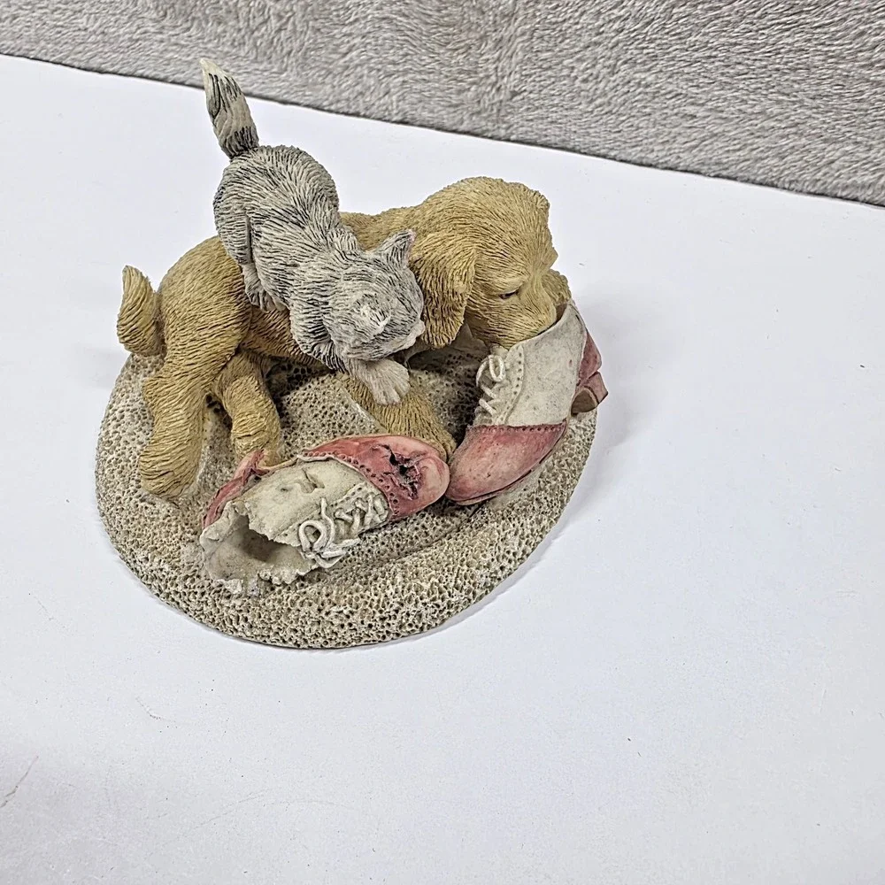 Dog & Cat Figurine Partners in Crime One Down One To Go Hamilton Gifts 1992